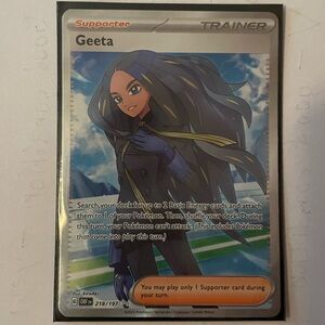 Pokémon Trainer Card - Geeta full illustration